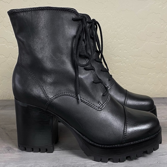 NWOB SCHUTZ Jeannie Lace-Up Platform Boot, Black - Picture 4 of 15